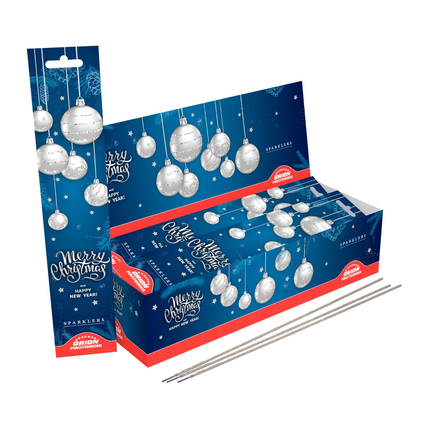 SPARKLERS BLUE SILVER 25CM